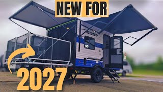 FULL tour 2027 Sunlite 14THX Toy Hauler with patio & tip by @sunsetparkrvmanufacturing5845