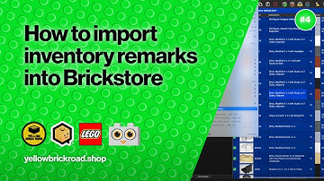 How To Import Inventory Remarks into Brickstore - LEGO Bricklink & Brick Beginners Owl Series
