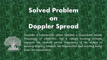 Solved Problem on Doppler Spread | Wireless Communication [English]