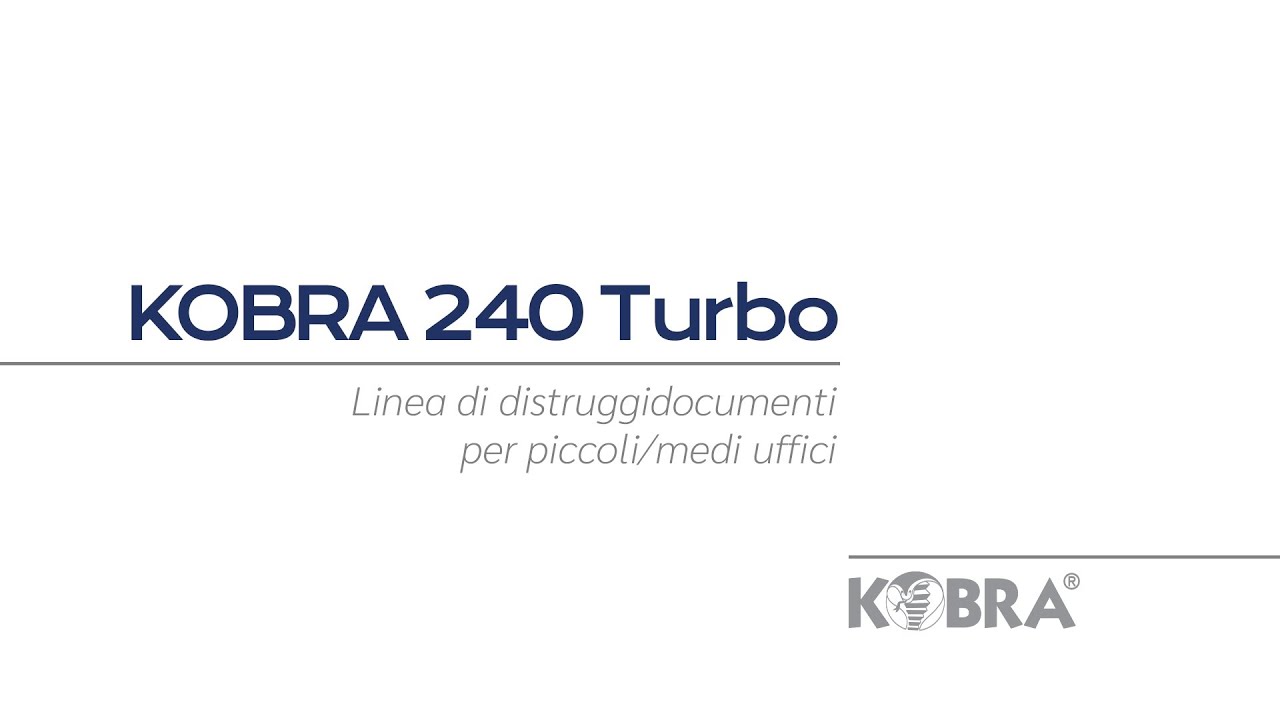 Kobra 240 Turbo | Distruggidocumenti professionale per uffici medio/grandi