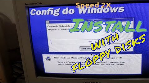 I will try to install windows 3.11 with floppy disks