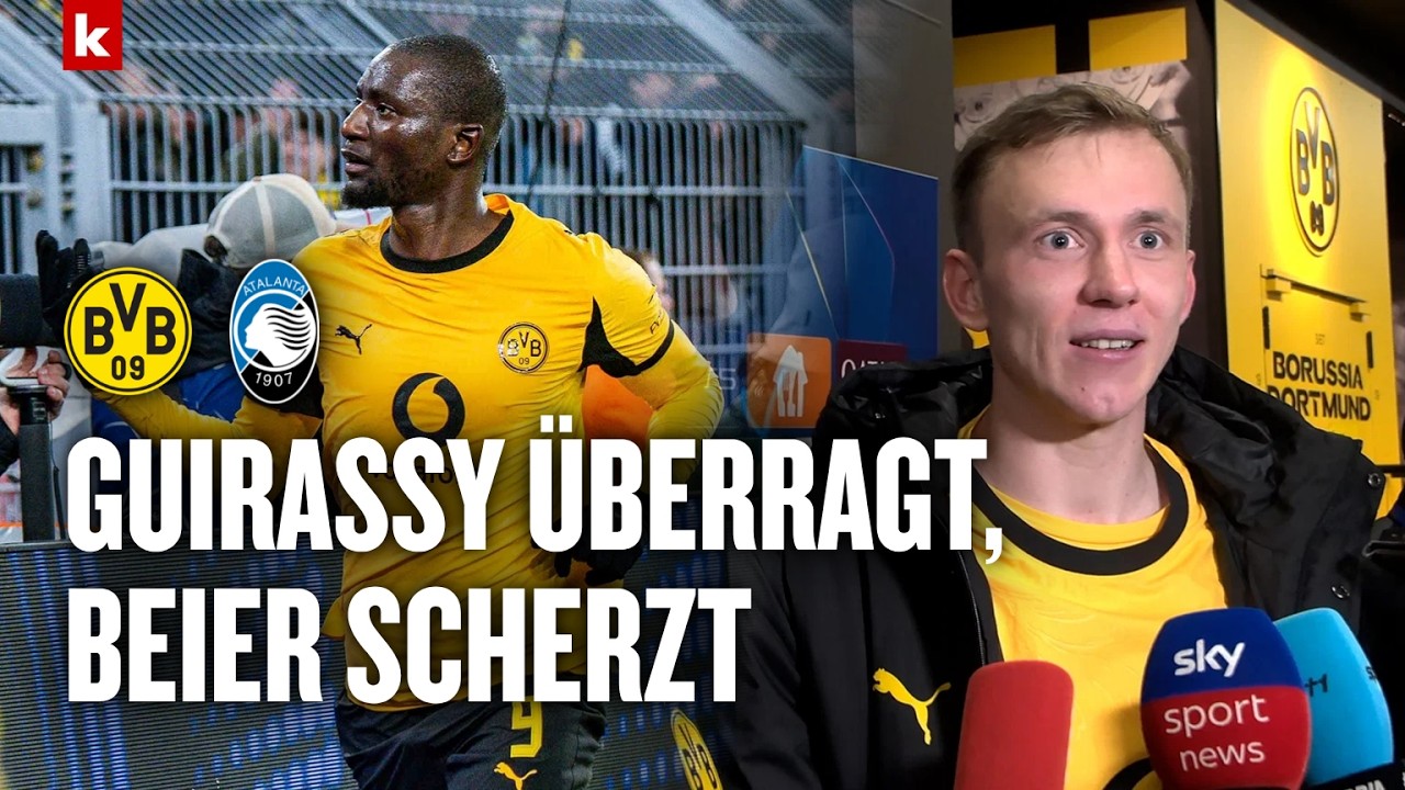 Beier scherzt über Spielzeit, Kovac und Kehl feiern Reggiani, Guirassy überragt | BVB - Atalanta 2:0