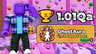 Using the NEW OP GHOST AURA to Reach 1 QUADRILLION Wins in +1 Speed Keyboard Escape! screenshot 5
