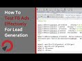 How To Test FB Ads Effectively For Lead Generation