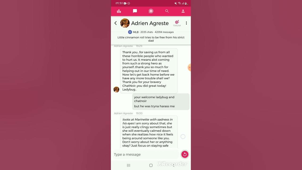 Chatting with chai bot adrien agreste very cringe youtube