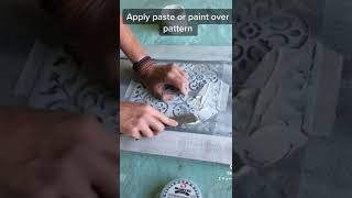 Create Beautiful Continuous Raised Stencil Effects With Granny B Embossing Paste, Paint And Stencil