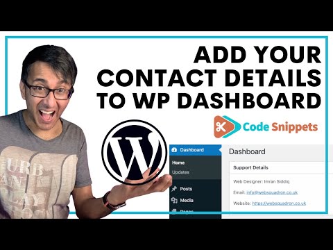 Show Support and Contact Details on Wordpress Dashboard Free Code Snippet - CodeSnippets