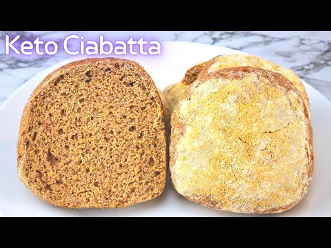 How to make Flourless Keto Ciabatta Rolls | Diabetic Friendly Gluten Free Buns