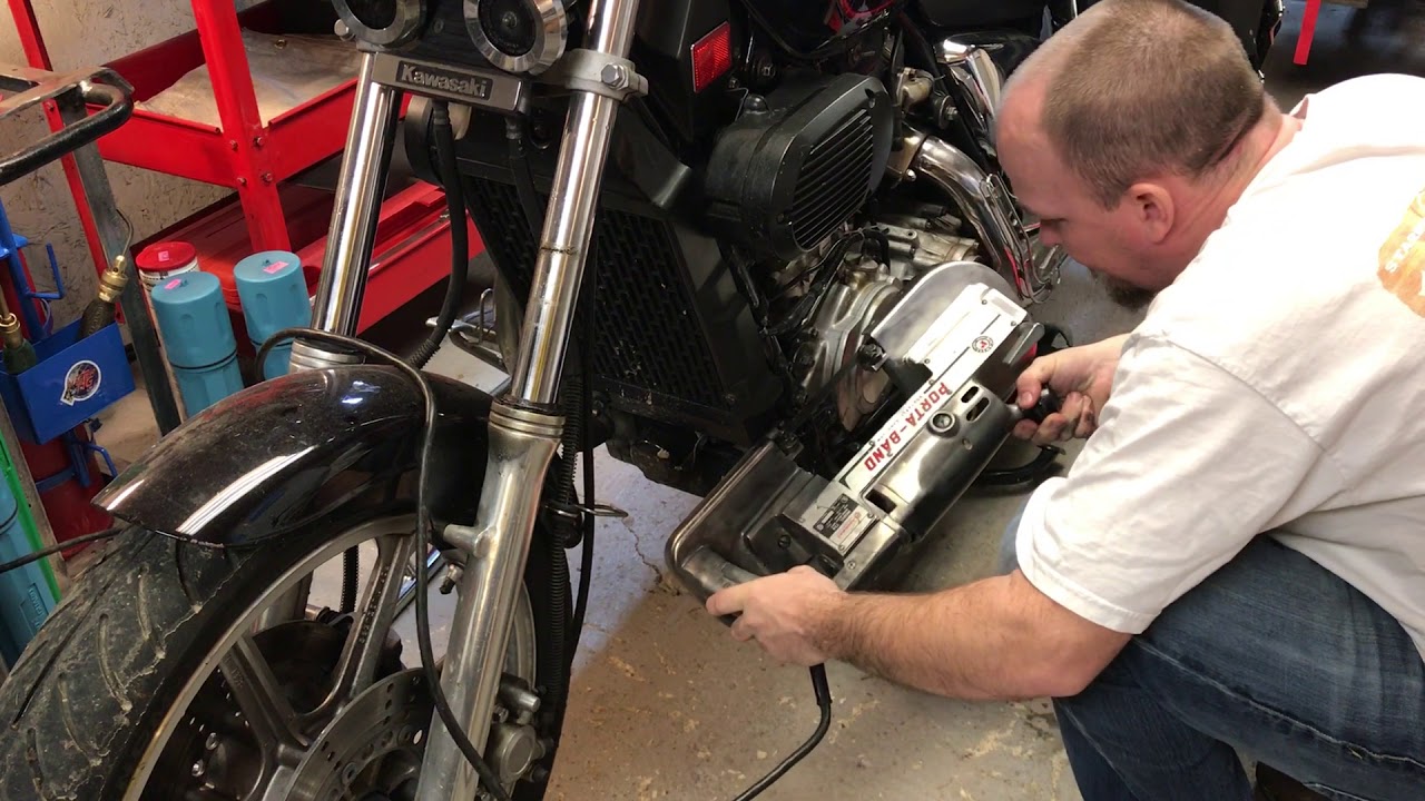 Kawasaki Vulcan replacement- frame cutting pt2 - YouTube