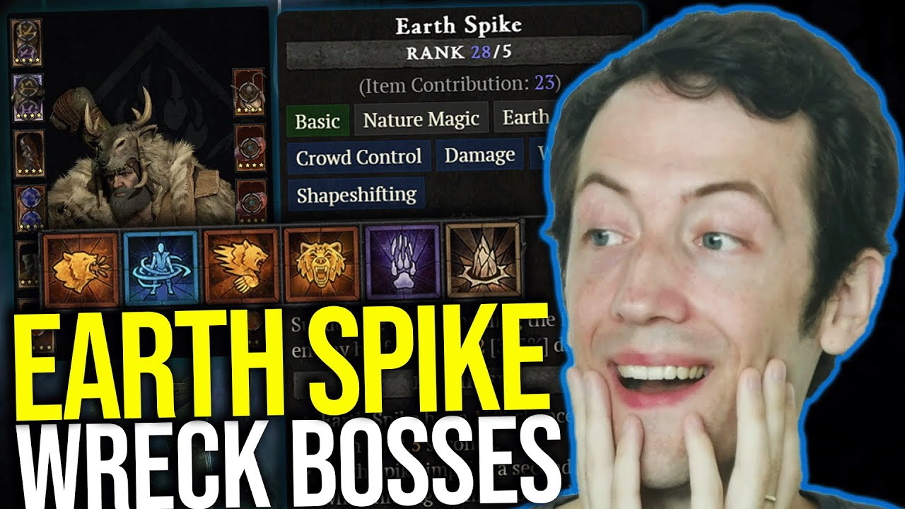 Diablo 4 - Earth Spike Druid Wrecking Pit & Bosses