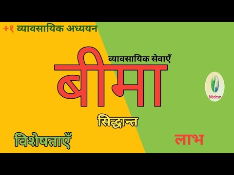 बीमा||अर्थ विशेषताएँ सिद्वान्त एवं लाभ|व्यावसायिक सेवाएँ| class11|insurance| vyavsayik adhyaan