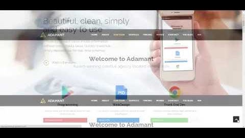 Adamant   Parallax One Page WordPress Theme +Download Link