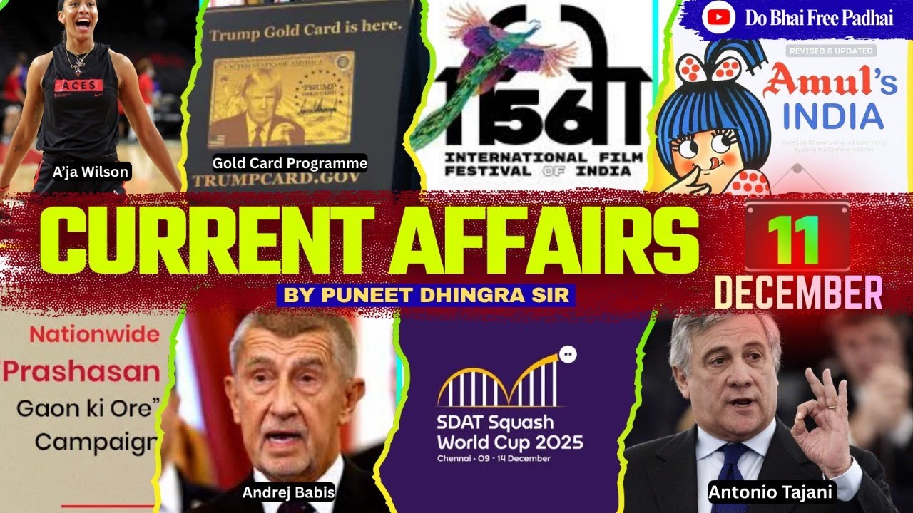 11 December 2025 Current Affairs | Daily Current Affairs | Bank | SSC ...