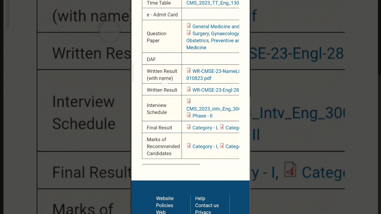 UPSC CMS 2023 Final Marks uploaded 