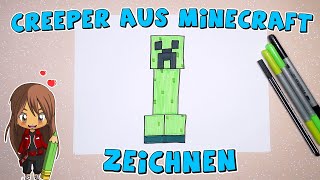 Creeper Aus Minecraft Einfach Malen Für Kinder Ab 5 Jahren Malen Mit Evi Deutsch