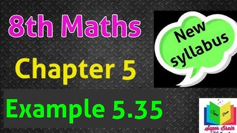 TN 8th class maths Chapter 5 example 5.35|8th maths 5th chapter example 5.35|Super brain mathematics