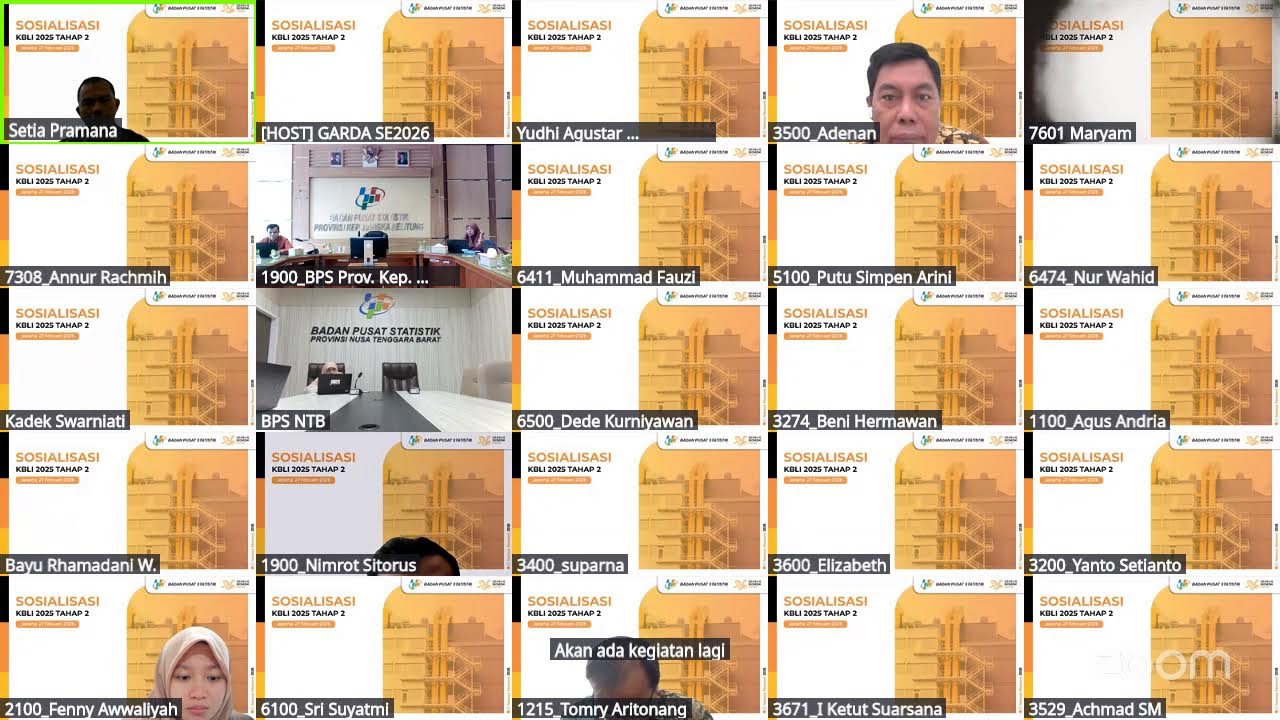 Sosialisasi KBLI 2025 (27 Februari 2026)