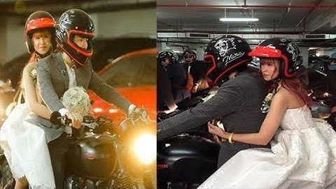 Lễ rước dâu bằng dàn xe môtô của Khởi My và Kelvin Khánh [Tin mới Người Nổi Tiếng]
