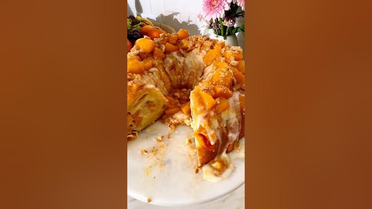 Peach Cobbler Pound Cake recipe on Grandbaby-Cakes.com. #thanksgivingfood #cakerecipe Peach Cobbler Pound Cake recipe on Grandbaby-Cakes.com. #thanksgivingfood #cakerecipe