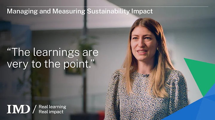 Managing and Measuring Sustainability Impact: “The learnings are very to the point.”