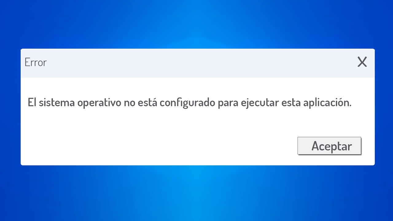 El S.O no está configurado para abrir la aplicación | SOLUCIÓN