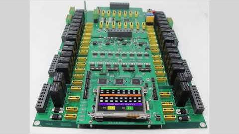 Programmable relay board with touch screen display