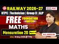 Railway Maths 2026 | Concepts of Mensuration 2D | RRB ALP, NTPC, Group D, Technician | RK Sir