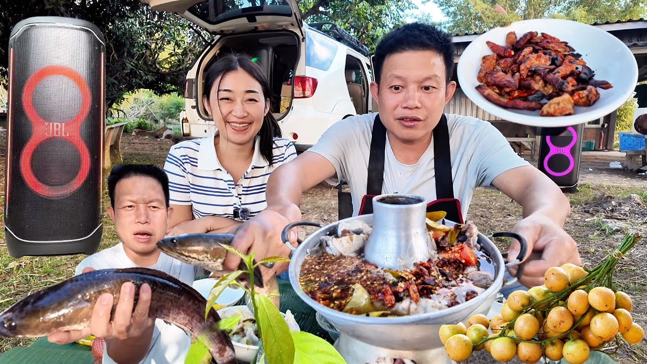 ต้มยำปลาช่อนนาใส่ใบมะไฟ พริกกระเหรี่ยงคั้ว  สูตรลับย่าเอ้ย ส่งท้ายปีเก่า2568