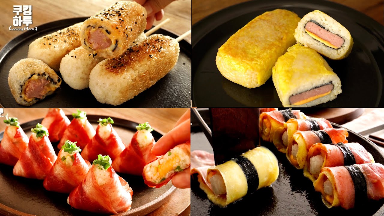 13 потрясающих рецептов рисовых шариков! Должен попробовать! Яичные рулетики, Мусуби, Онигири и т. д