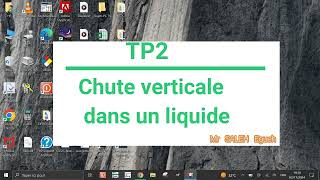 PM2 Chute verticale d'une bille dans un liquide avec LATIS-PRO