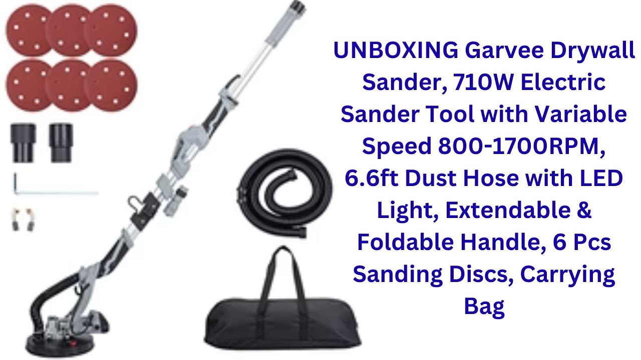 Drywall Repair: UNBOXING GIFT Garvee Drywall Sander, 710W Electric Sander Tool 