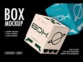 Square Packaging Box Mockup Graphic Download