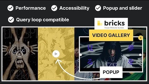 01 - Video Gallery | Popup - slider - Youtube | Bricks builder template