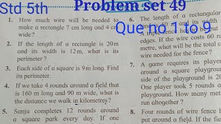Problem set 49 Class 5th maths | Que. no 1 to 9