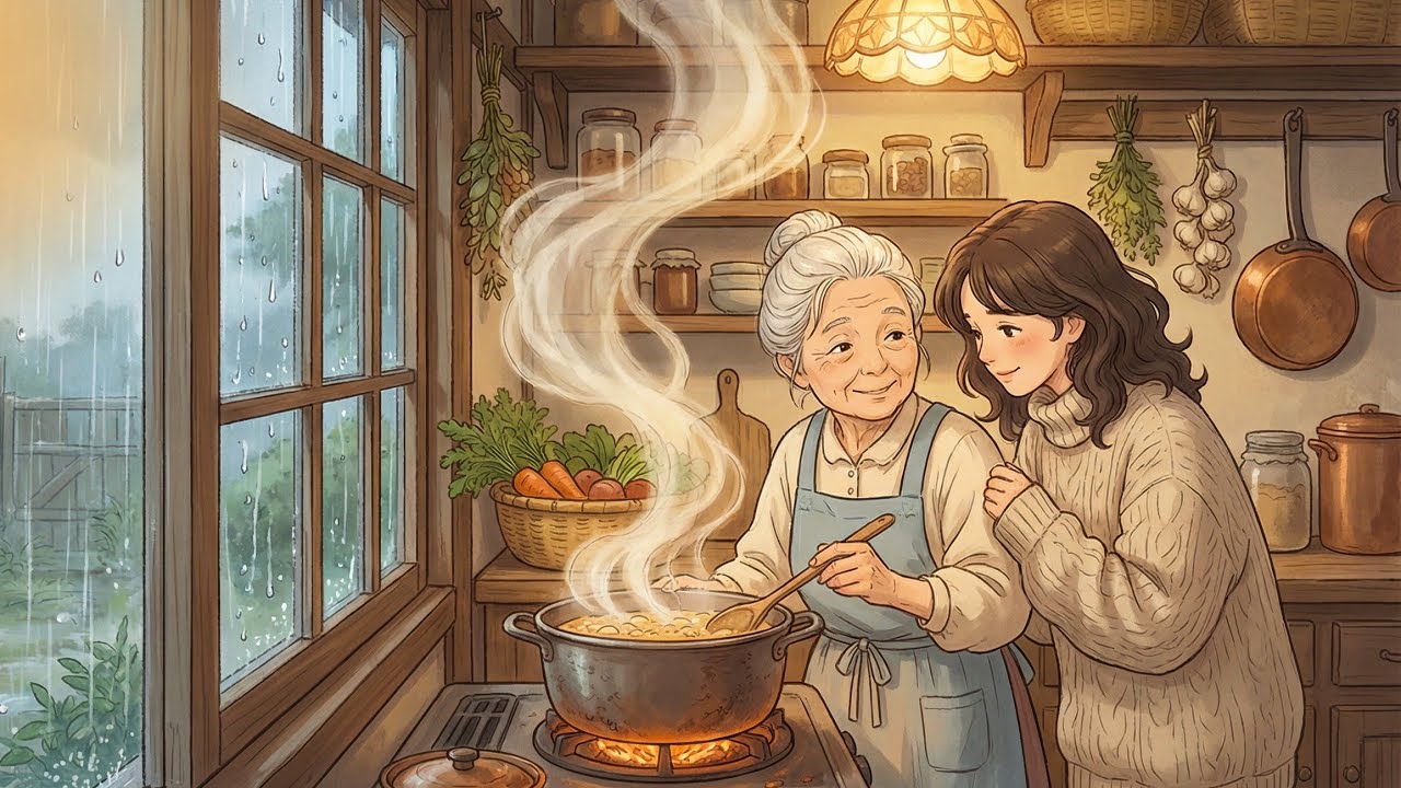 A Rainy Afternoon in My Old Hometown | Warm Soup, Quiet Streets, and Time Moving Slowly 🌧🍲