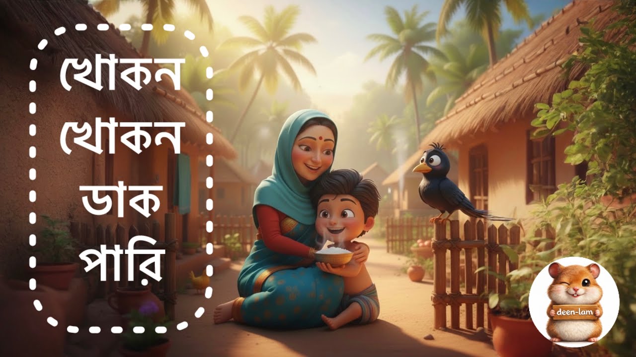 খোকন খোকন ডাক পারি | Khokhon Khokon Dak Pari Bangla Mojar Chora | Bengal Rhyme | Deen-lam 