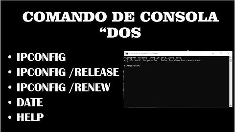 Consola de comando DOS en windows - Ipconfig /release - Ipconfig /renew