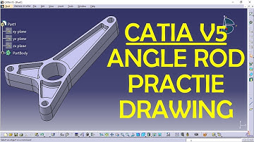 CATIA V5 Angle Rod Practice Design for beginners | CATIA Practice | CAD Designs