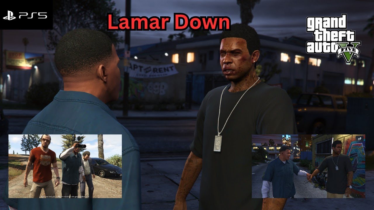 GTA 5 | Lamar Down Mission | Trevor Franklin Michael | PS5 Walkthrough ...