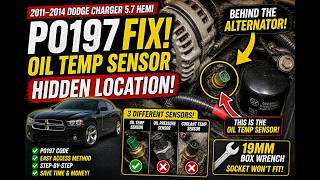 2011–2014 Dodge Charger P0197 Fix (OIL TEMP SENSOR LOCATION 🔧)