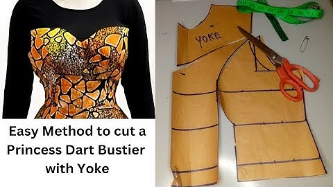 How to Draft a Princess Dart Bustier Pattern with Yoke #sewingtutorial #princessdart
