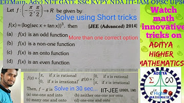 One-one and onto function IIT-JEE Problems (PART-4) Solution tricks || JEE Advanced maths solutions