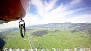 Take off, flight and landing at my home airfield.