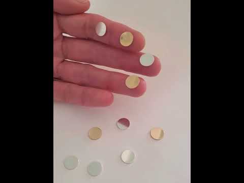 Reta Blank Disc Bracelet Charms, Gold Filled or Sterling Silver