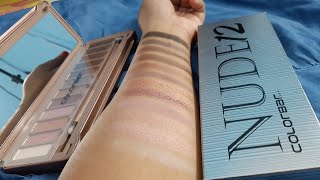 Colorbar nudes12 eyeshadow palette review and swatches | best bridal eyeshadow palette for brides |