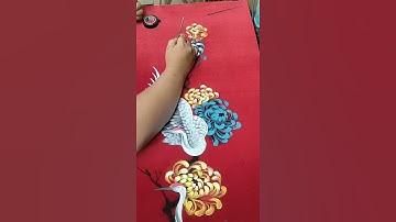 Cách Vẽ Hoa Cúc Đại Đoá Đơn Giản Trên Vải Nhung Cho Mọi Người.