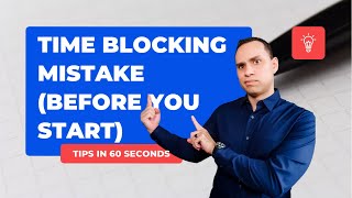 Time Blocking Mistake (Before You Start) 😳 #shorts