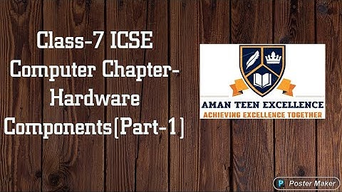 Class-7 ICSE Computer Chapter-Hardware Components [Part-1]// Aman Teen Excellence