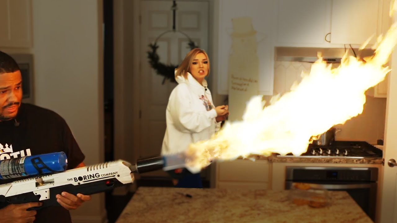 I almost BURNED our house DOWN. (we had to run outside)