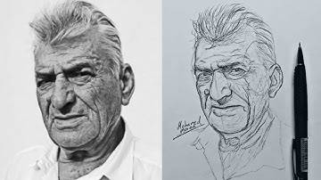 How to draw an old man